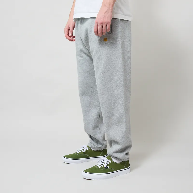 Carhartt WIP Chase Sweat Pant Grey Heather Gold-1