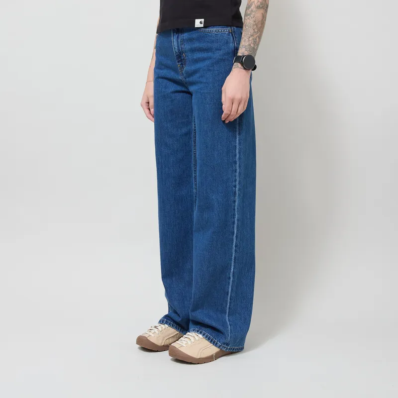 Carhartt WIP Womens Jane Pant Blue Heavy Stone Wash-1