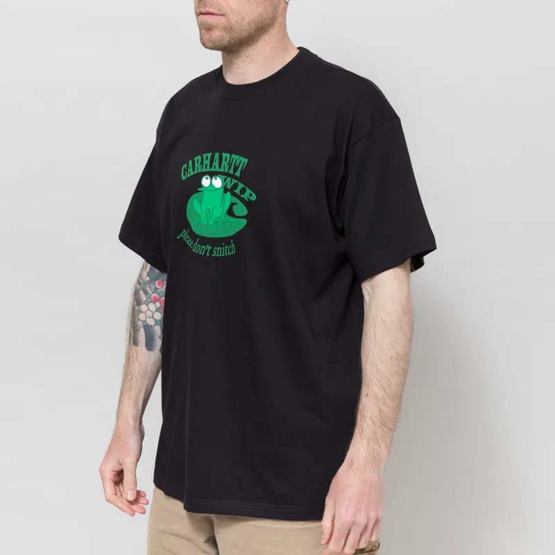 Carhartt WIP Don't Snitch T Shirt Black-1