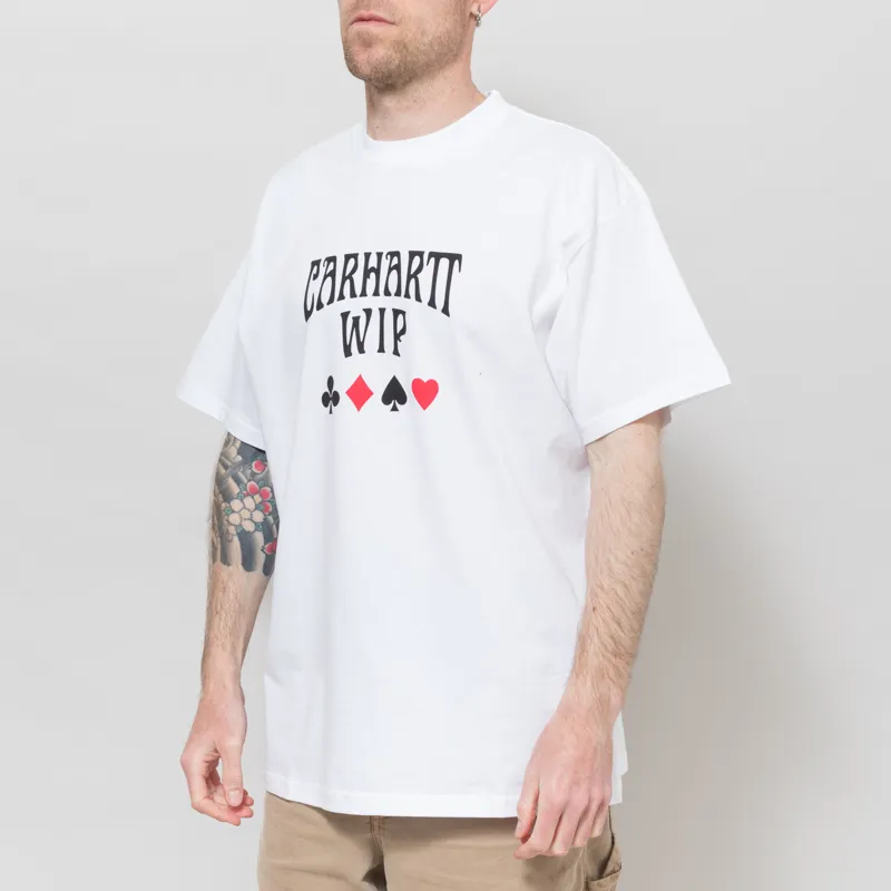 Carhartt WIP Deck Script T Shirt White-1