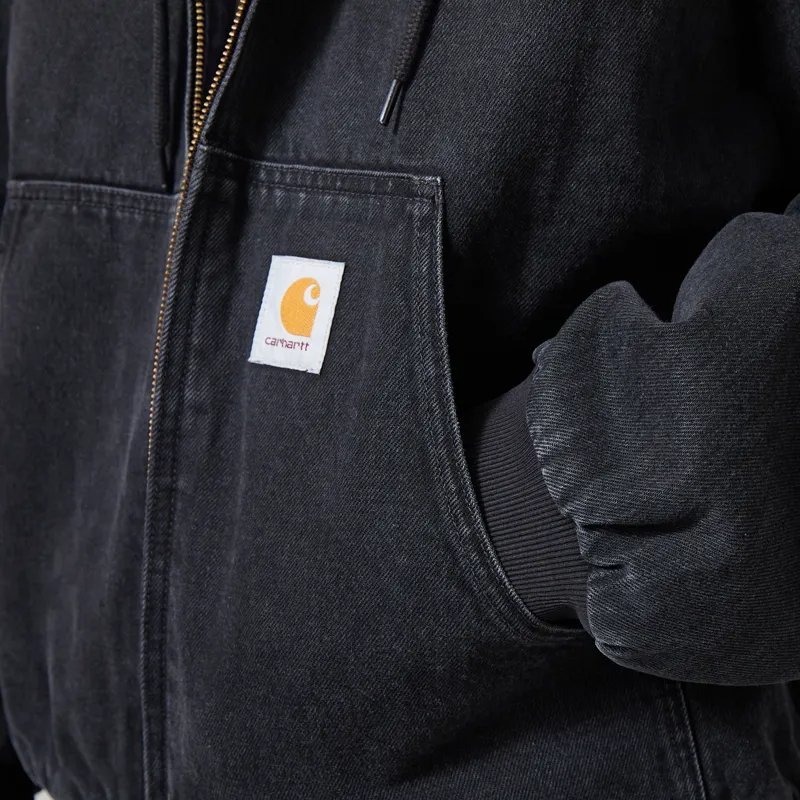 Carhartt WIP OG Active Jacket Black Stone Washed-6