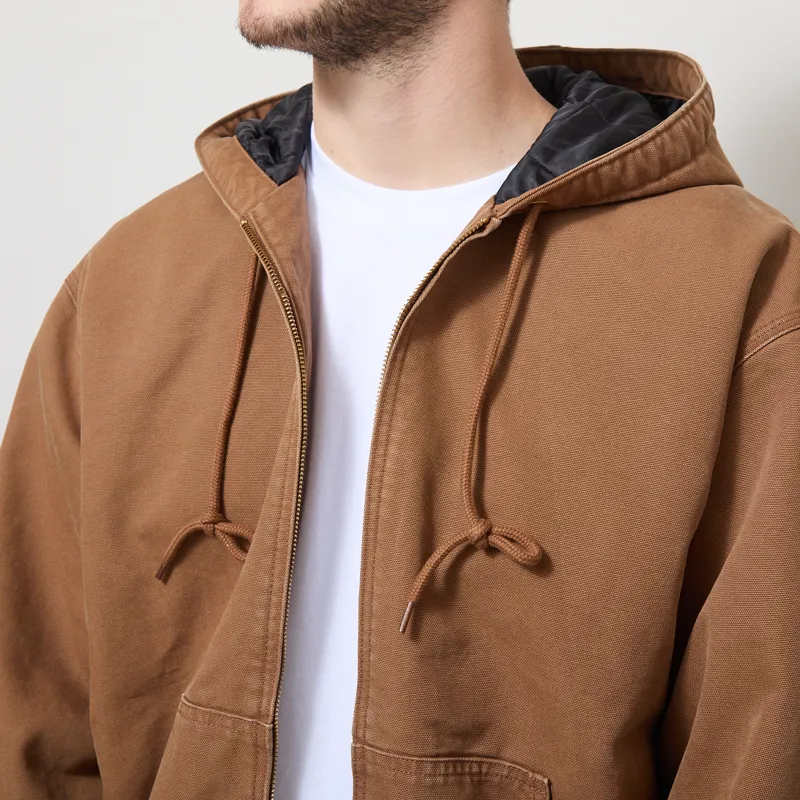 Carhartt WIP OG Active Jacket WIP H Brown Stone Canvas-3