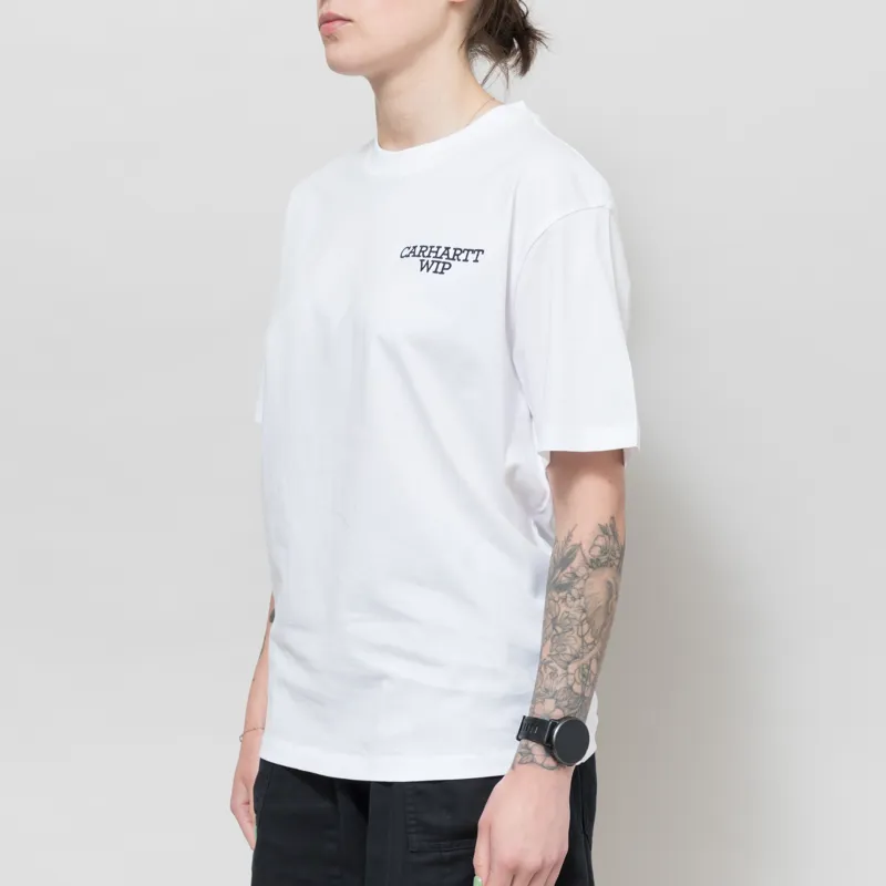 Carhartt WIP Womens Hugging Cats T Shirt White-1