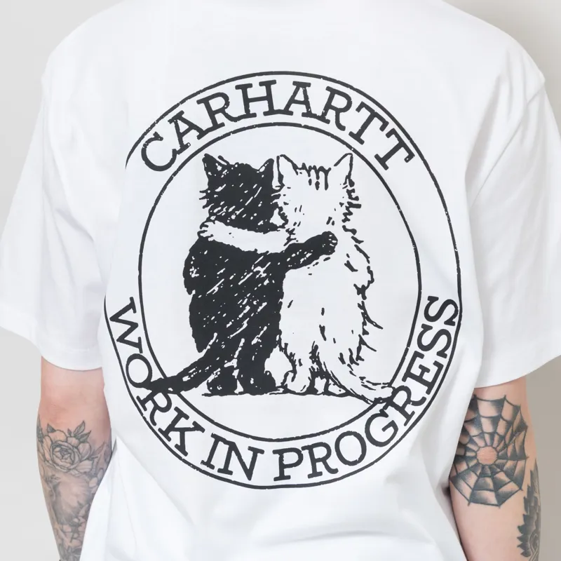 Carhartt WIP Womens Hugging Cats T Shirt White-4