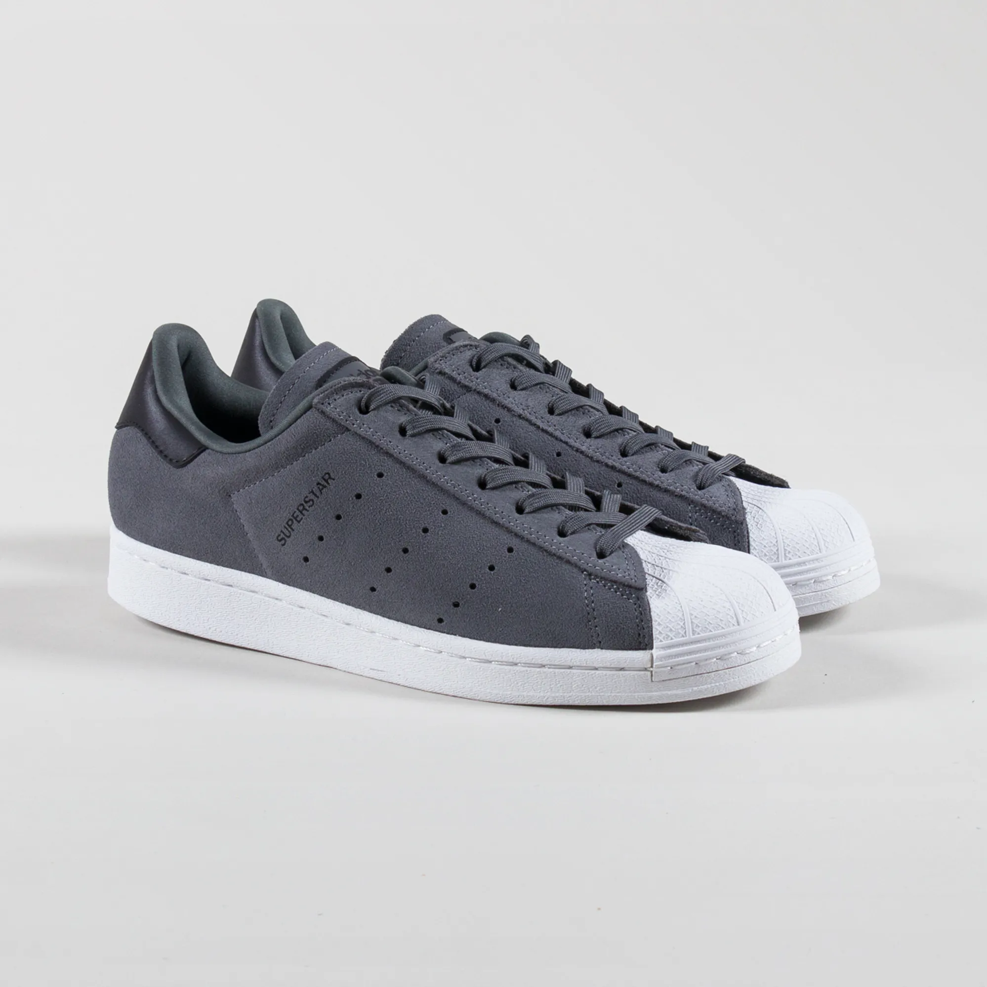 Adidas Skateboarding Mens Superstar ADV Shoes Grey Black White Adidas Skateboarding Mens Superstar ADV Shoes Grey Black White