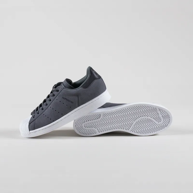 Adidas Skateboarding Mens Superstar ADV Shoes Grey Black White