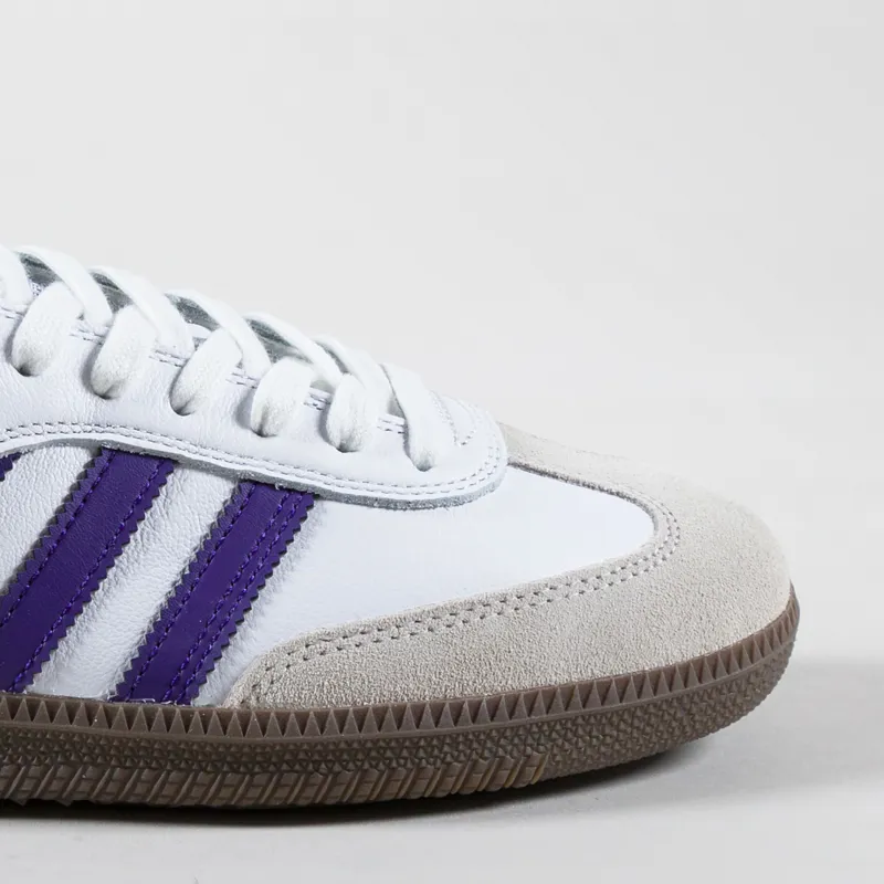Adidas Samba ADV Shoes White Purple Gold-5