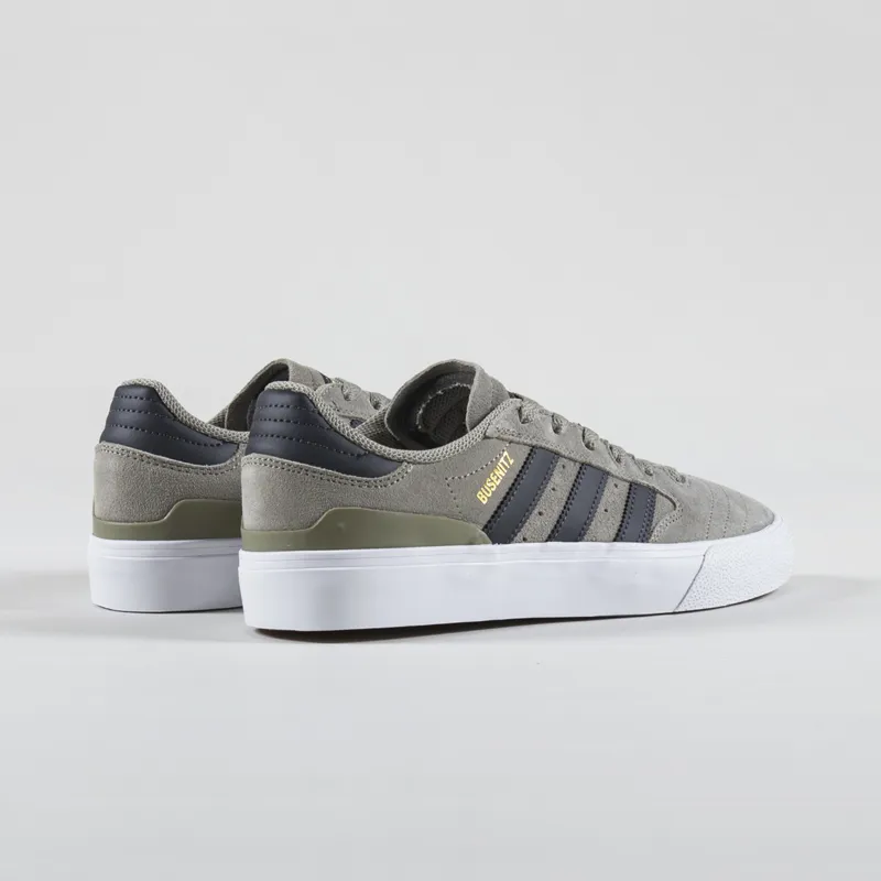 Adidas Skateboarding Busenitz Vulc II Shoes Silver Pebble-1
