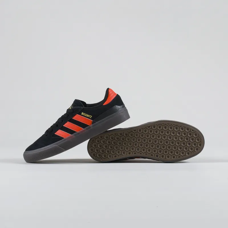 Adidas Skateboarding Busenitz Vulc II Shoes Black Coral Gum-3