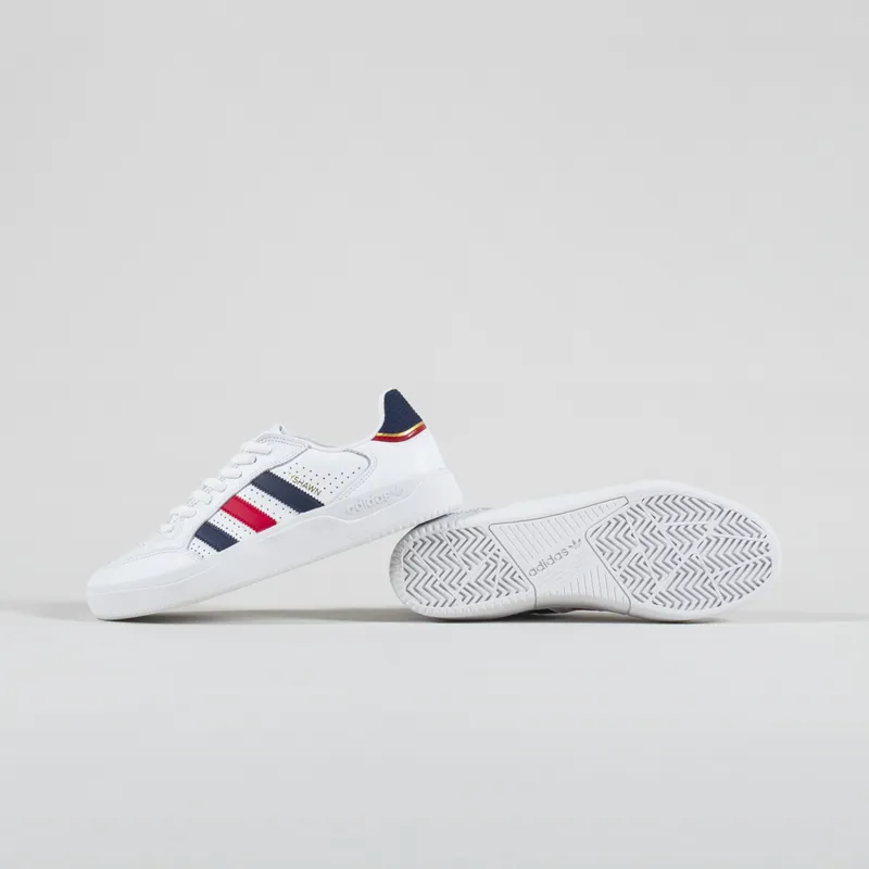 Adidas Skateboarding Tyshawn Low Shoes White Scarlet Gold-3