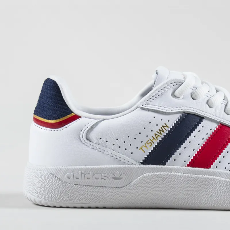 Adidas Skateboarding Tyshawn Low Shoes White Scarlet Gold-4