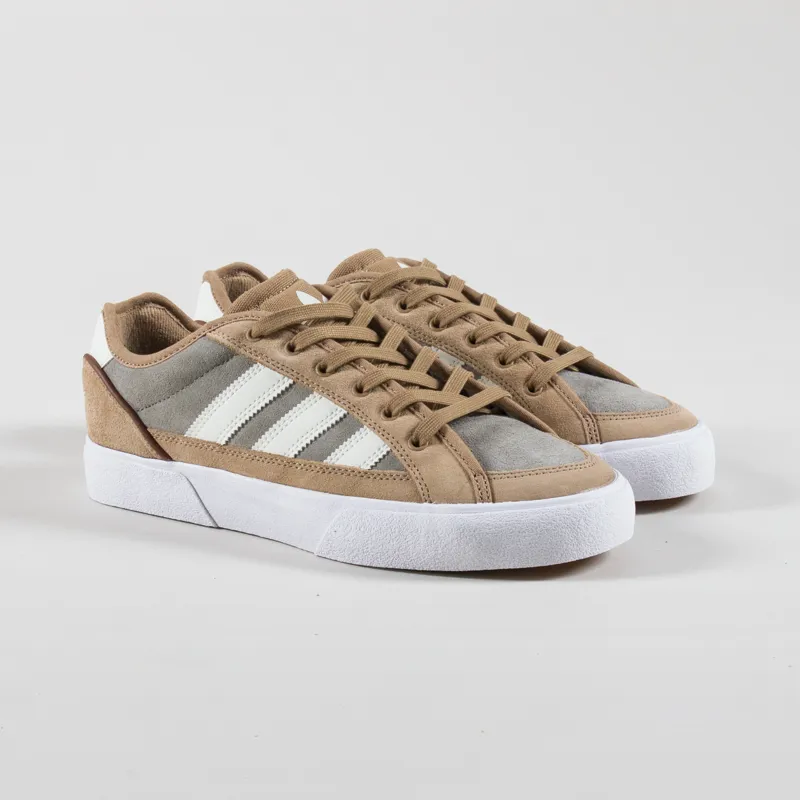 Adidas Skateboarding Court TNS Premiere Shoes Cardboard Off White Silver Pebble