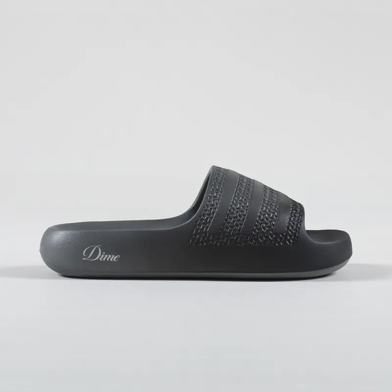 Adidas Skateboarding x Dime Ayoon Slides Black Grey Gold-2