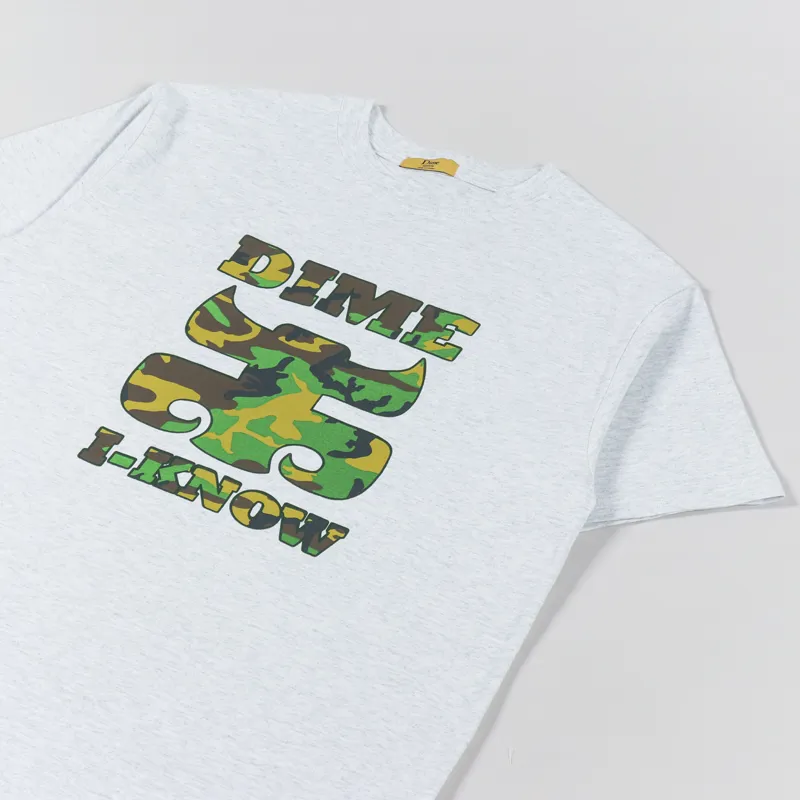 【DIME】VERT T-SHIRT / ASH Dime Classic Fuzzy T-shirt - Ash | SK8