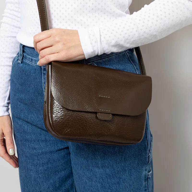 Kate Sheridan Womens Leather Orbed Tab Bag Olive-4