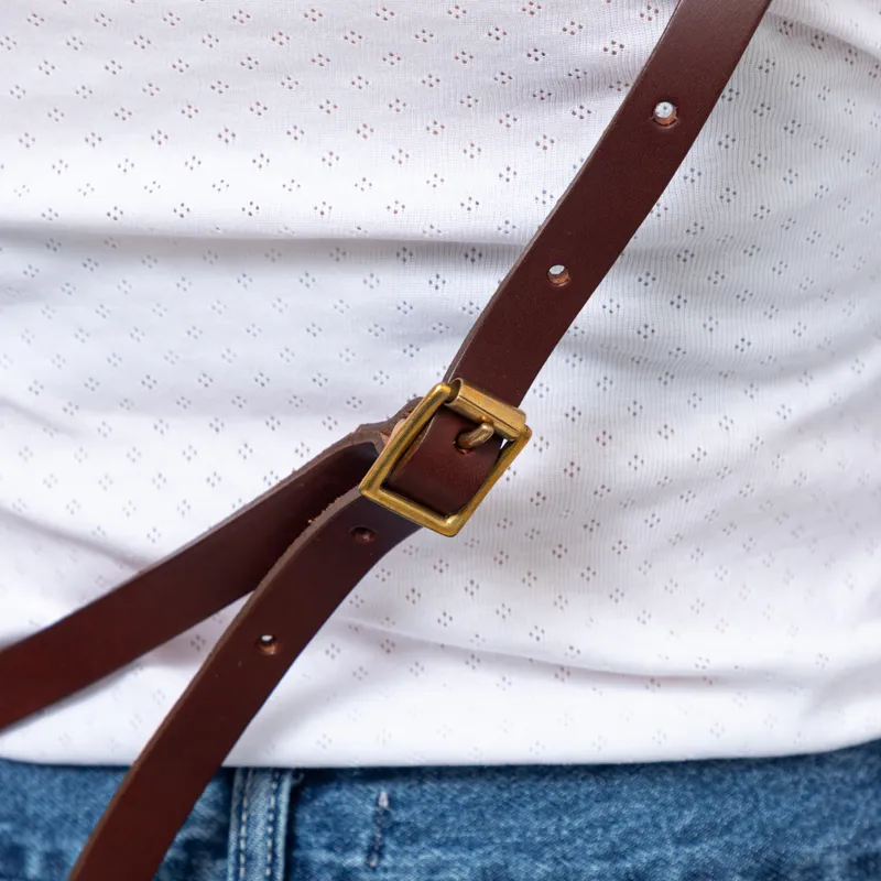 Kate Sheridan Womens Half Orbed Tab Leather Bag Chestnut-4