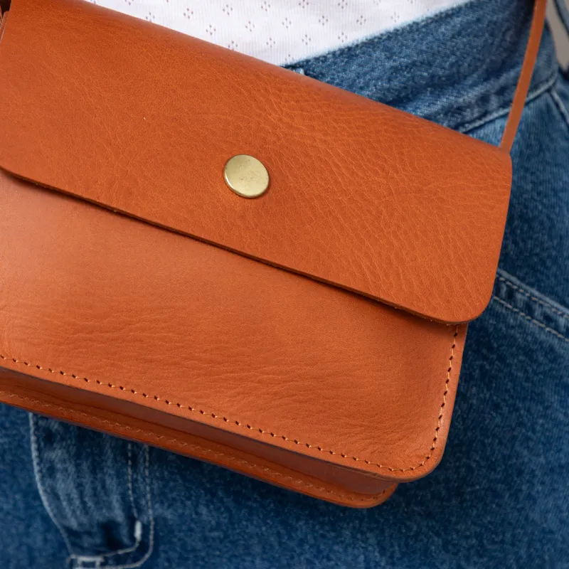 Kate Sheridan Womens Mini Dot Leather Bag Amber-6