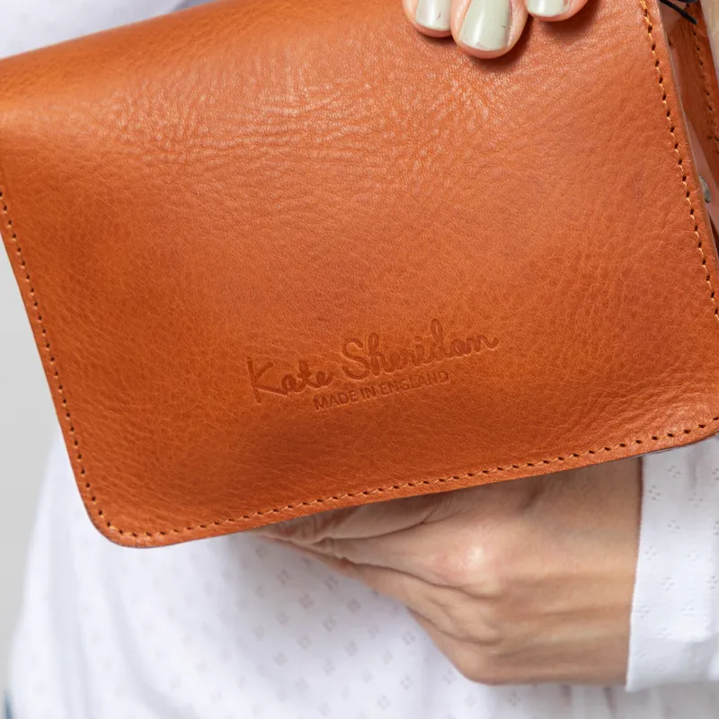 Kate Sheridan Womens Mini Dot Leather Bag Amber-7