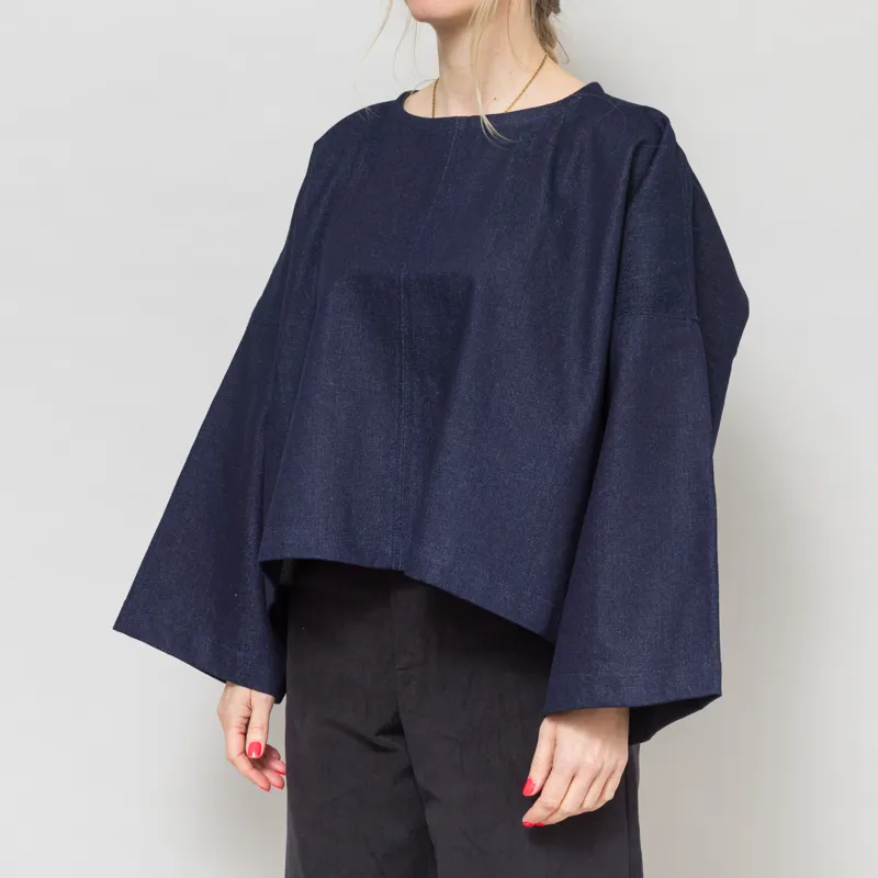 Kate Sheridan Womens Drill Edie Top Denim-1