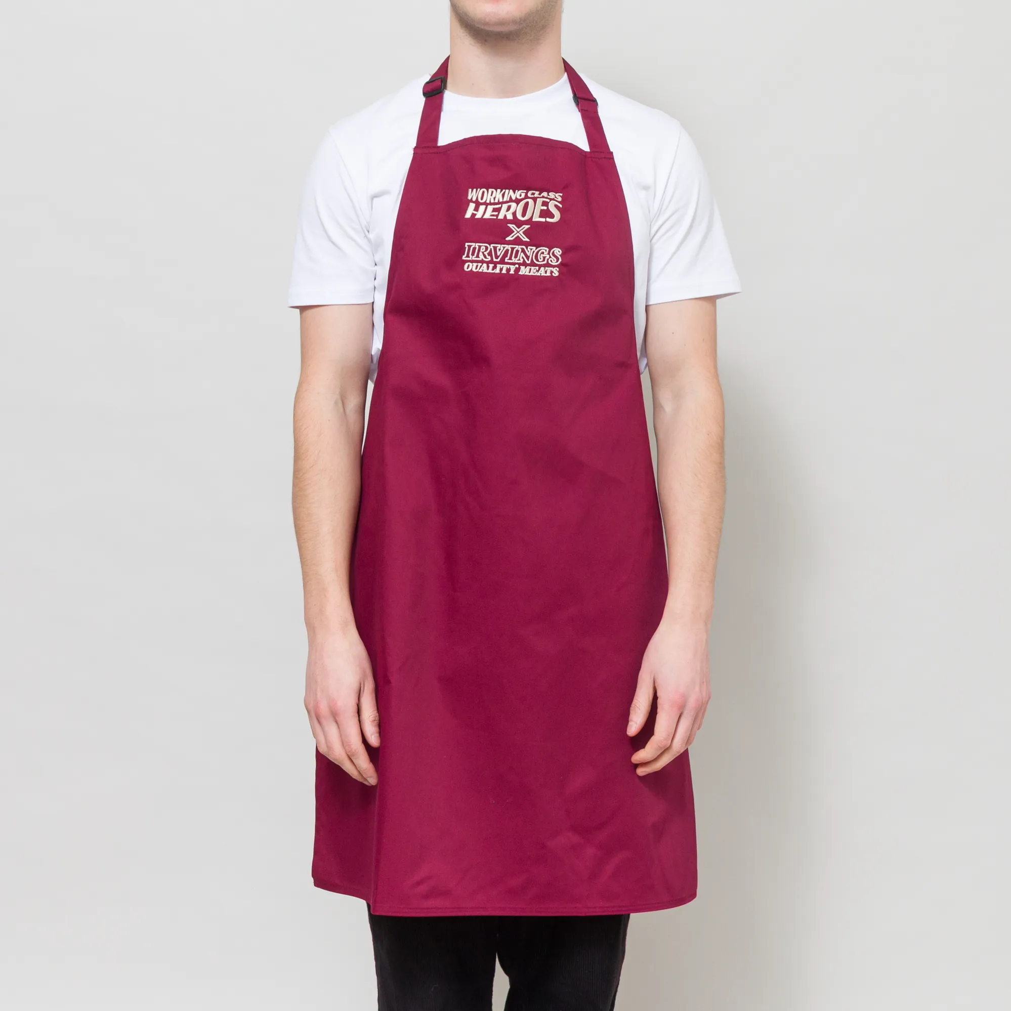 Red Aprons Class Working Class Heroes x Irvings Cooking Apron Burgundy Red