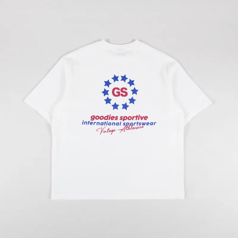 Goodies Sportive Mens Graphic Printed Imperial T Shirt Tee White