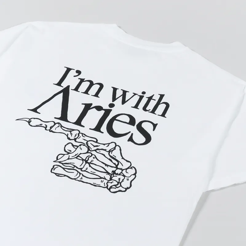 Aries Im With Aries T Shirt White-2
