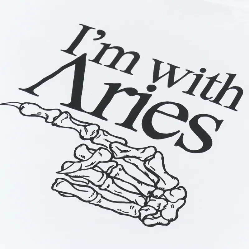 Aries Im With Aries T Shirt White-4