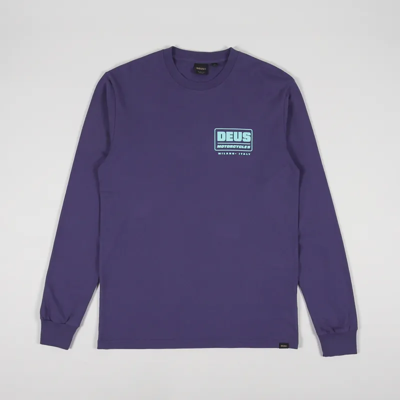 Deus Ex Machina Impact Long Sleeve T Shirt Workwear Blue-1