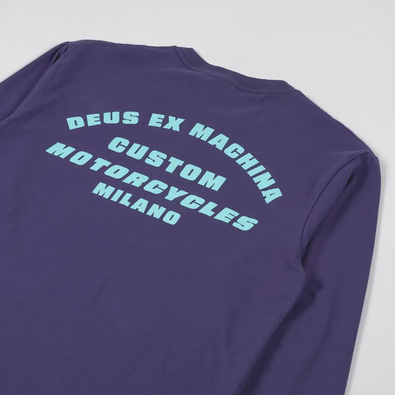 Deus Ex Machina Impact Long Sleeve T Shirt Workwear Blue-2