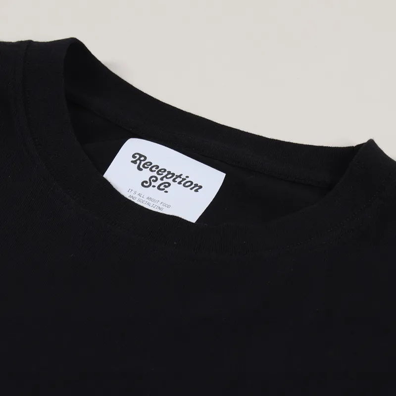 Reception Clothing Mens Pulp Graphic Long Sleeve T Shirt Black