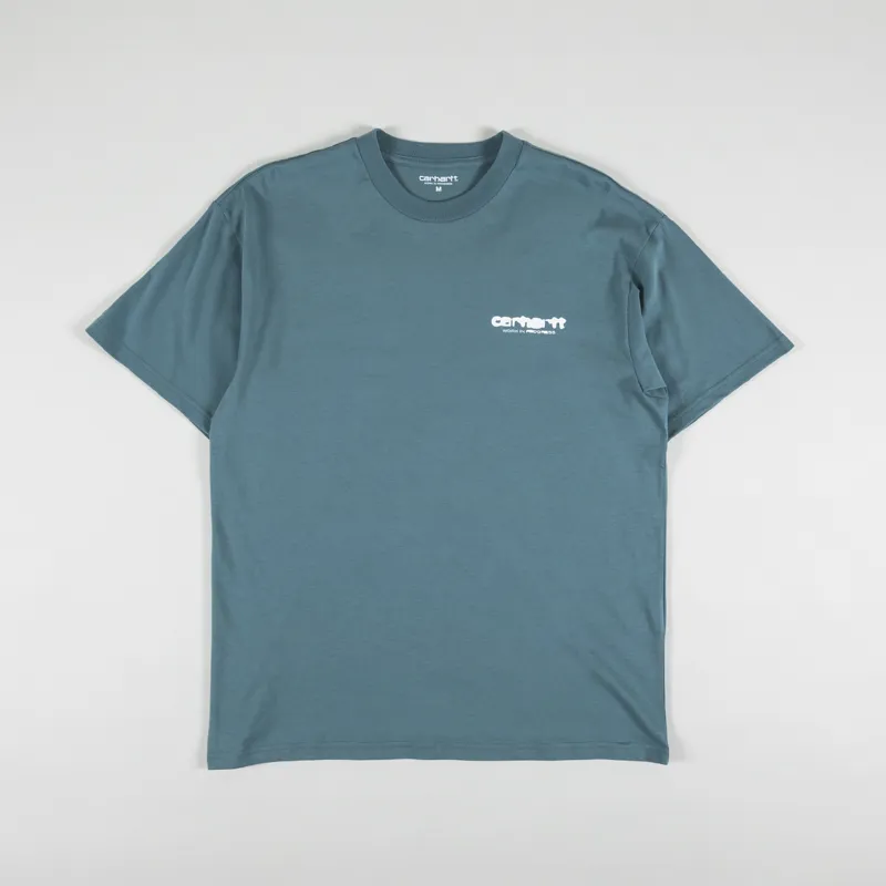 Carhartt WIP Ink Bleed T Shirt Vancouver Blue White-1
