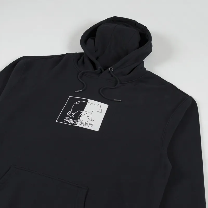 Penfield Inverted Bear Hoodie Black-3