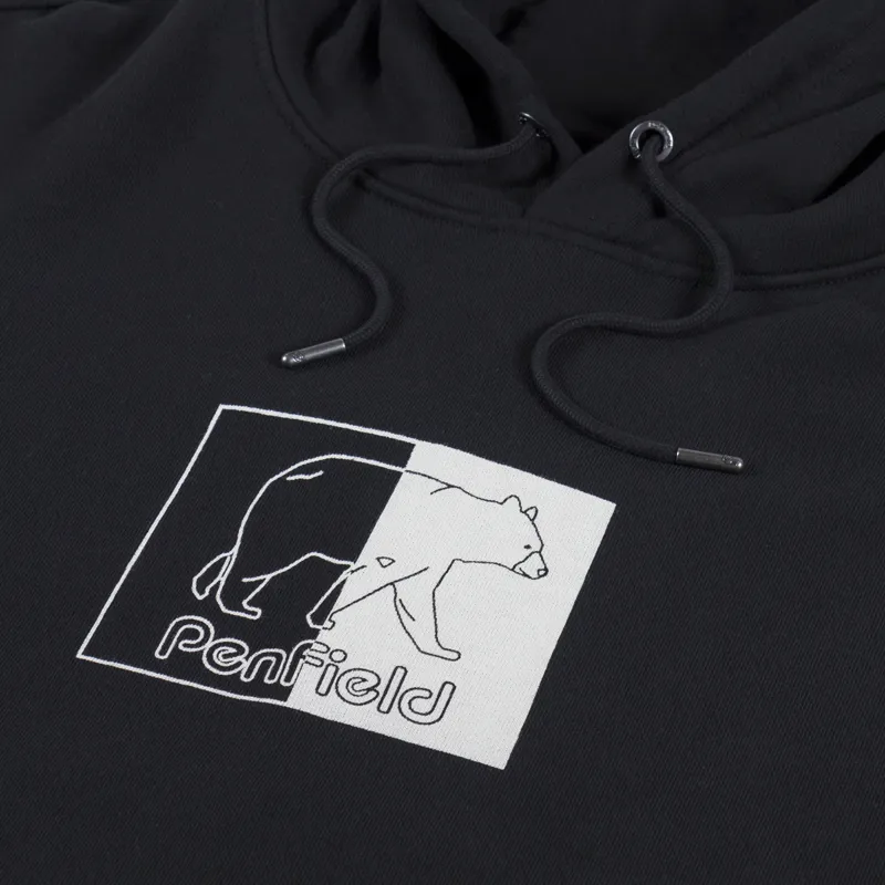 Penfield Inverted Bear Hoodie Black-4