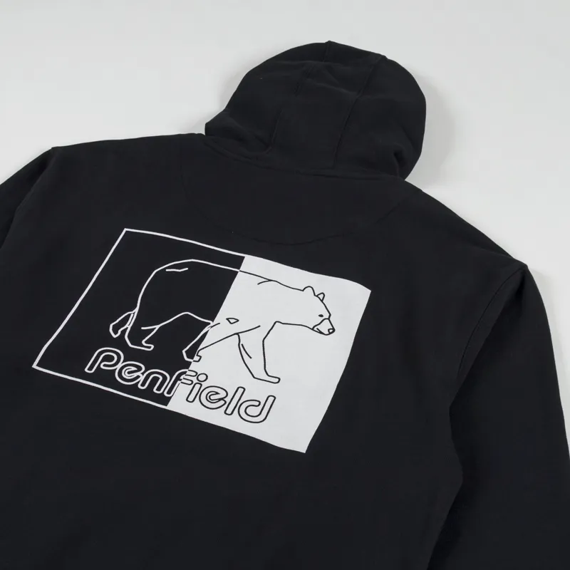 Penfield Inverted Bear Hoodie Black-2