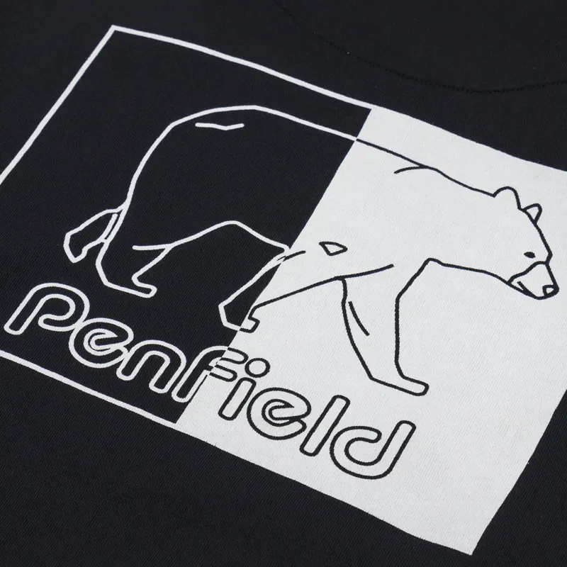 Penfield Inverted Bear Hoodie Black-7