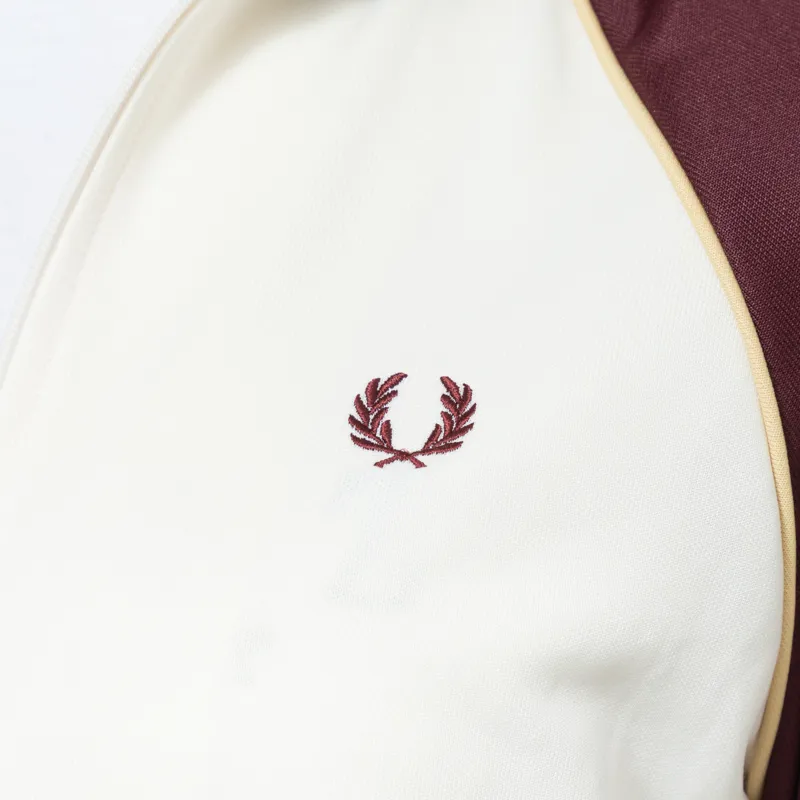 Fred Perry Womens Colour Block Track Jacket Ecru -3