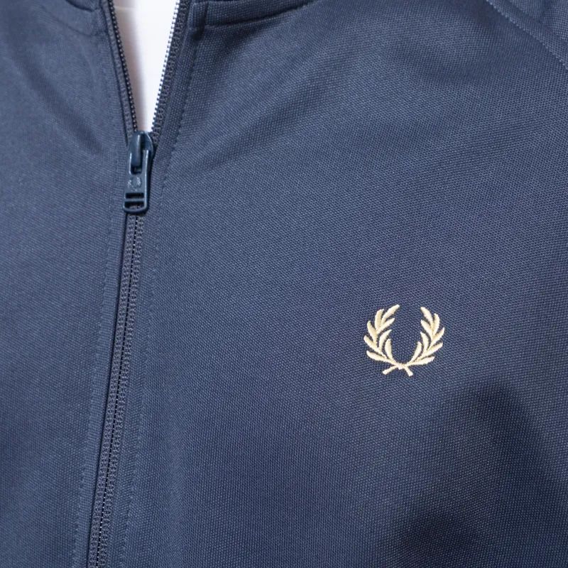 Fred Perry Contrast Tape Track Jacket Tennis Blue Champagne-9