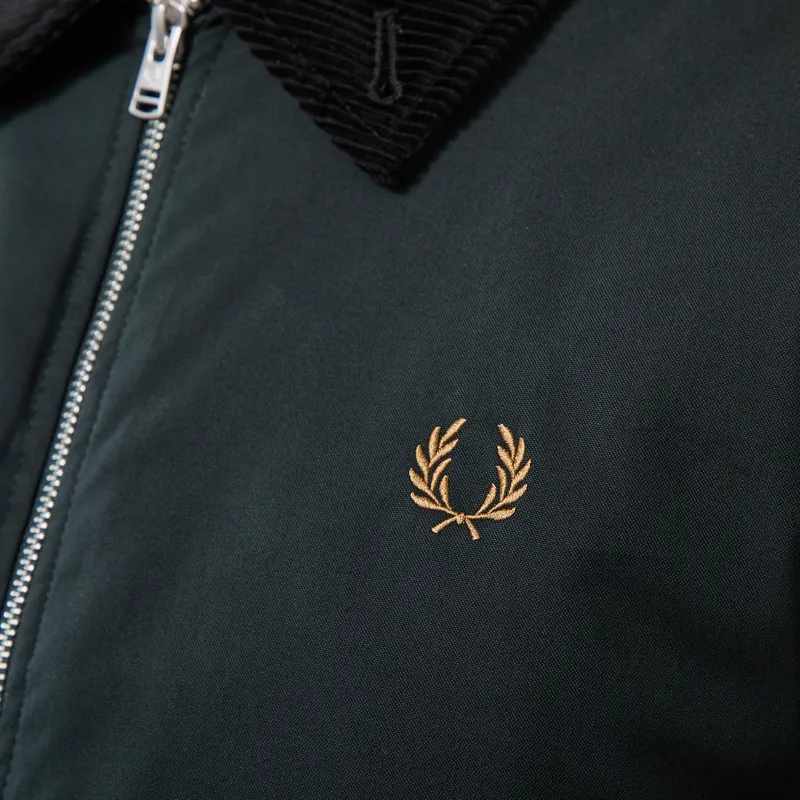 Fred Perry Cotton Caban Jacket Night Green-5
