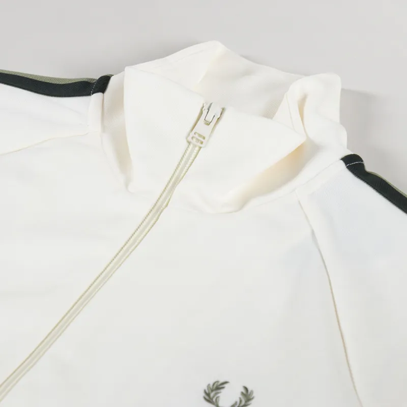 Fred Perry Two Colour Tape Track Jacket Light Ecru-4