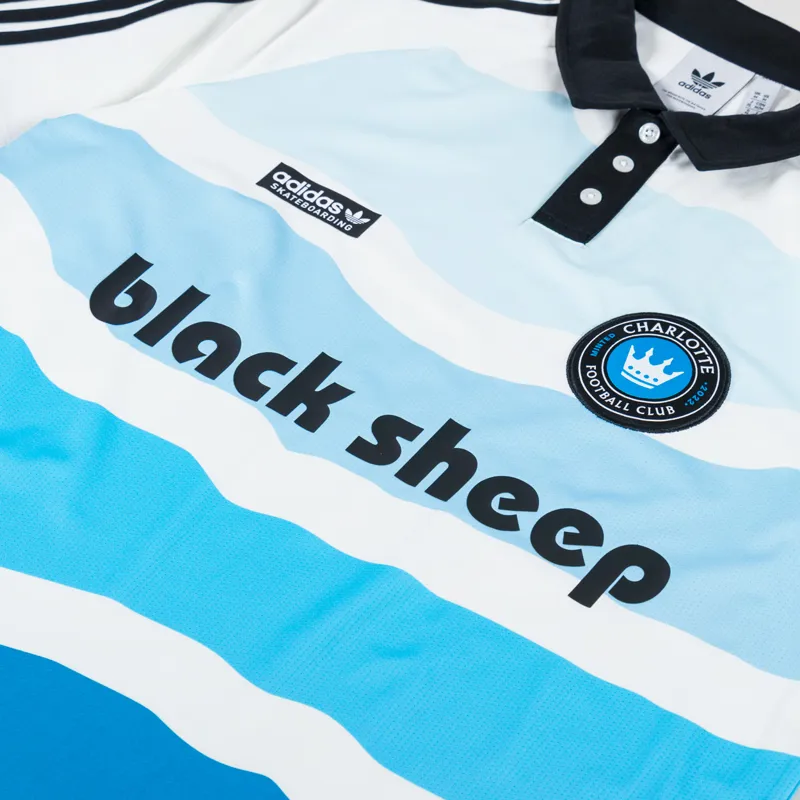 Adidas Skateboarding x Black Sheep x Charlotte FC Shirt White Blue-4