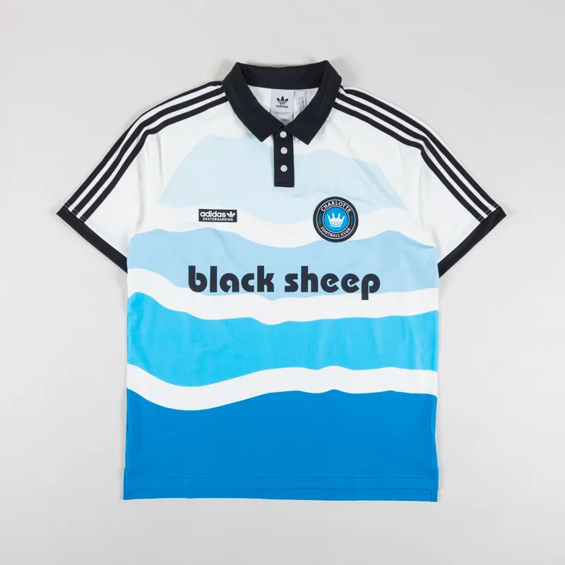 Adidas Skateboarding x Black Sheep x Charlotte FC Shirt White Blue
