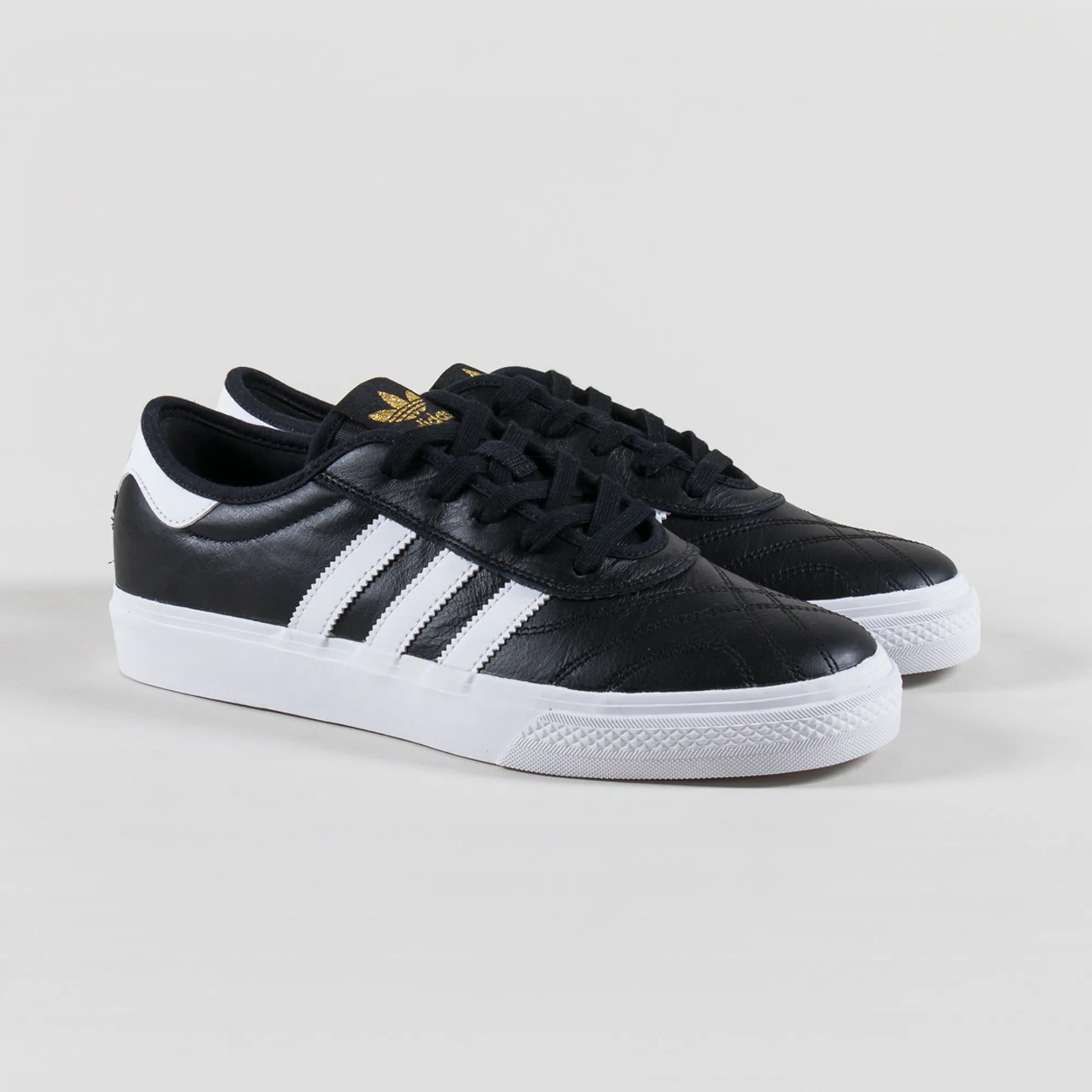 Adidas Skateboarding Mens Adi Ease Shoes Black White Gold Adidas Skateboarding Mens Adi Ease Shoes Black White Gold