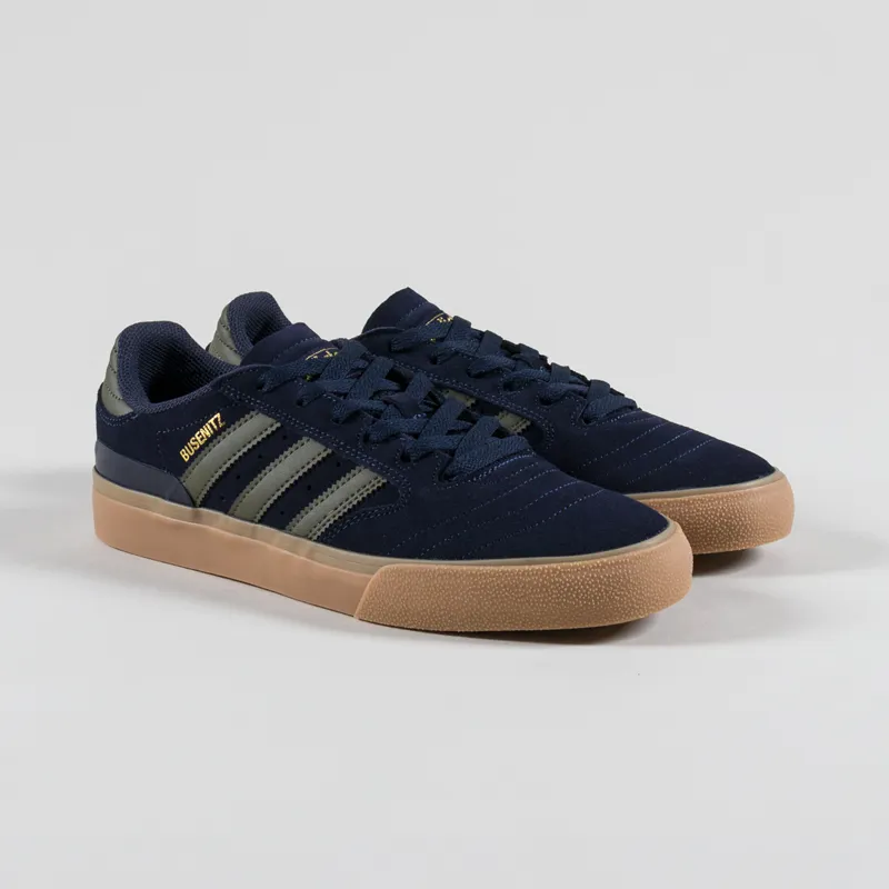 Adidas Skateboarding Busenitz Vulc II Shoes Ink Green Gold