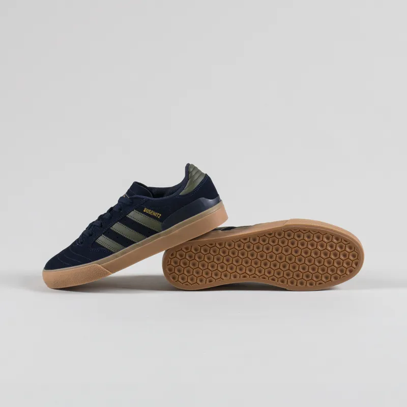 Adidas Skateboarding Busenitz Vulc II Shoes Ink Green Gold-3