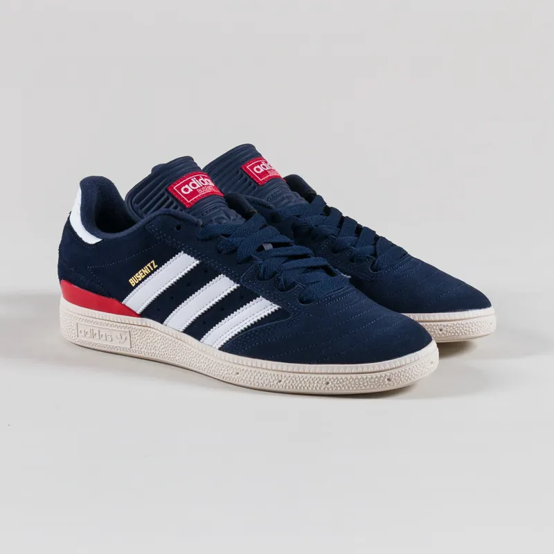 Adidas Skateboarding Busenitz Shoes Navy White Scarlet