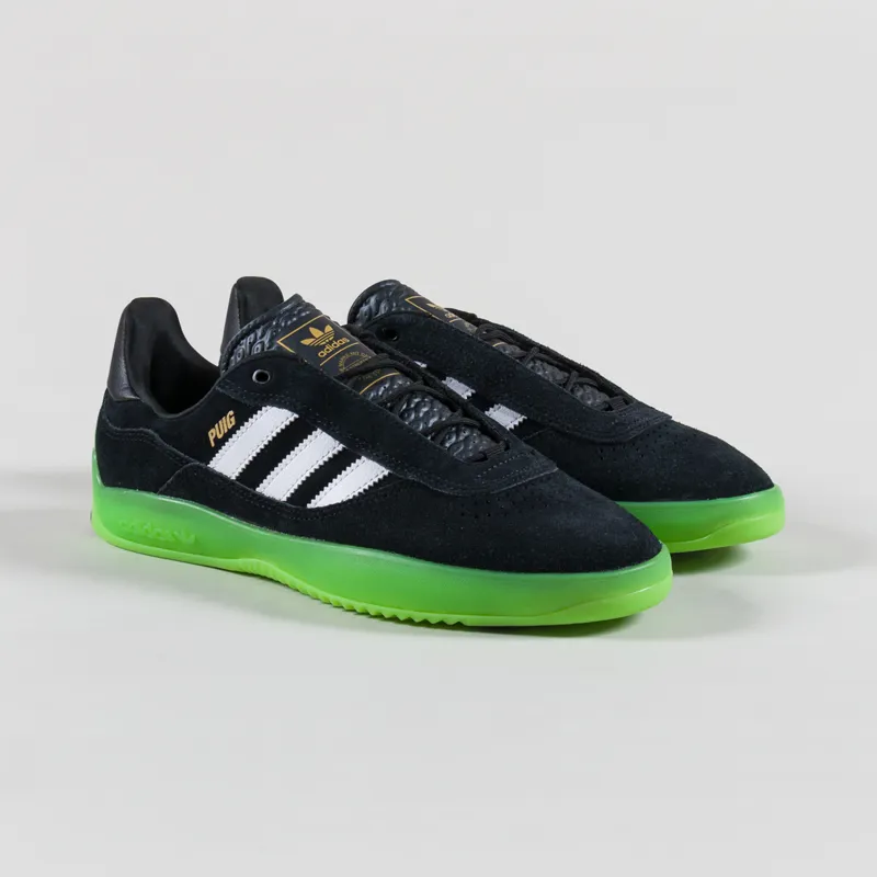 Adidas Skateboarding Puig Shoes Black White Green