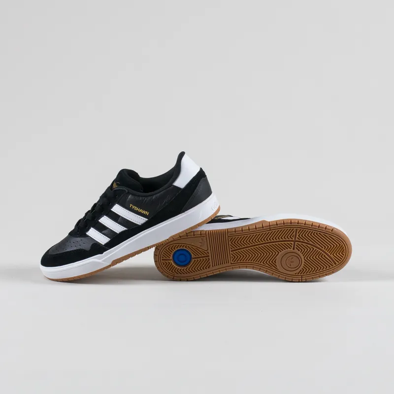 Adidas Skateboarding Tyshawn II Shoes Black White Gum-3