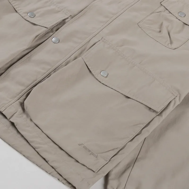 Snow Peak Light Dobby Cloth Parka Greige-12
