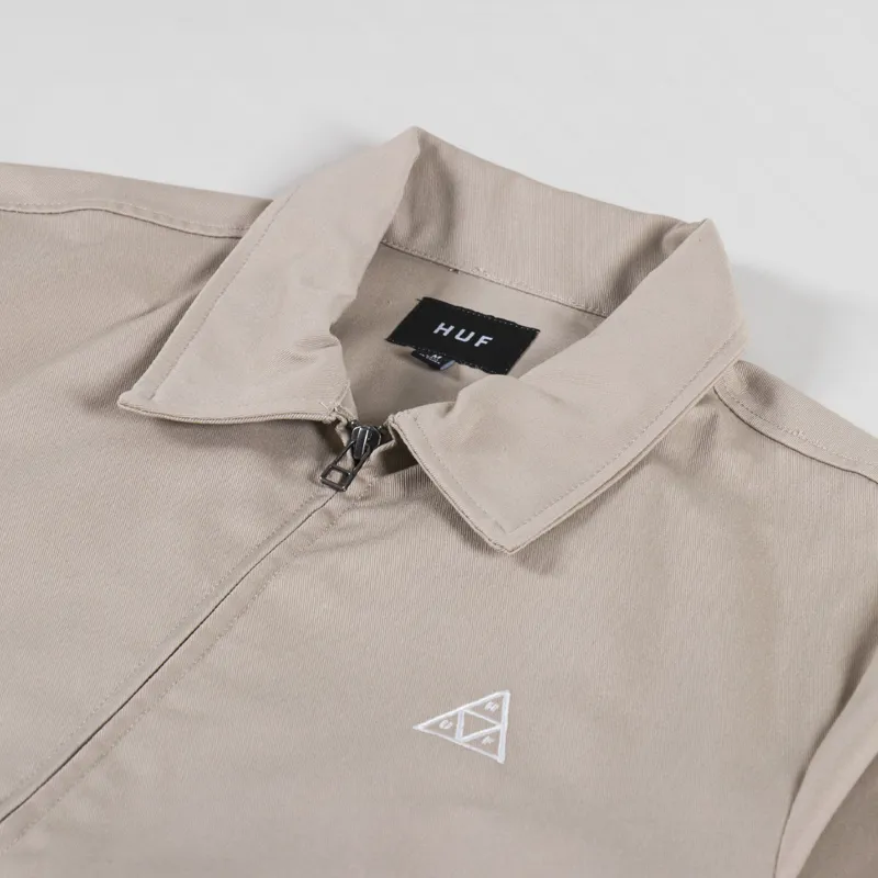 Huf Set Triple Triangle Shop Jacket Stone-4