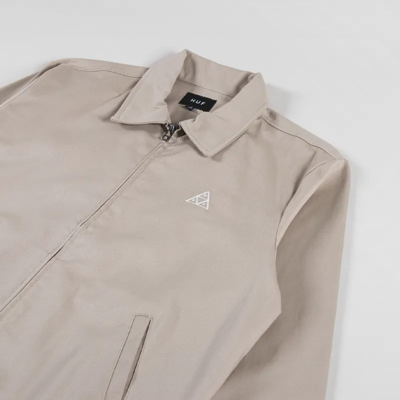 Huf Set Triple Triangle Shop Jacket Stone-2